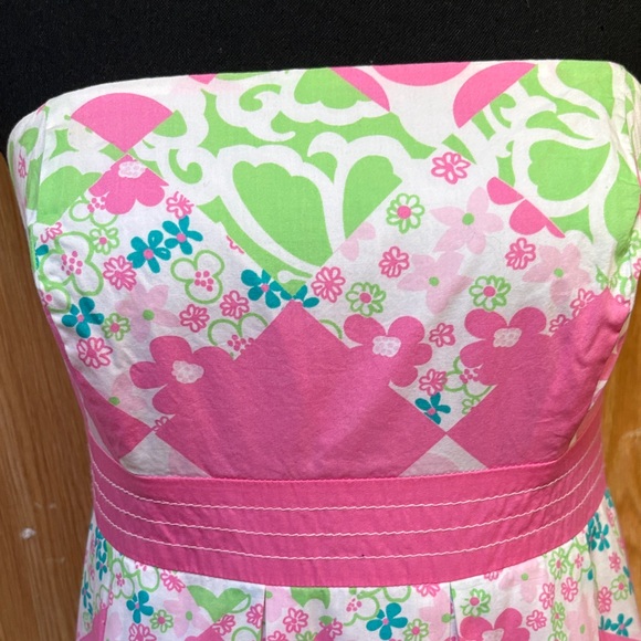 Lilly Pulitzer Pink and Green Garden Party Dress - Picture 3 of 6